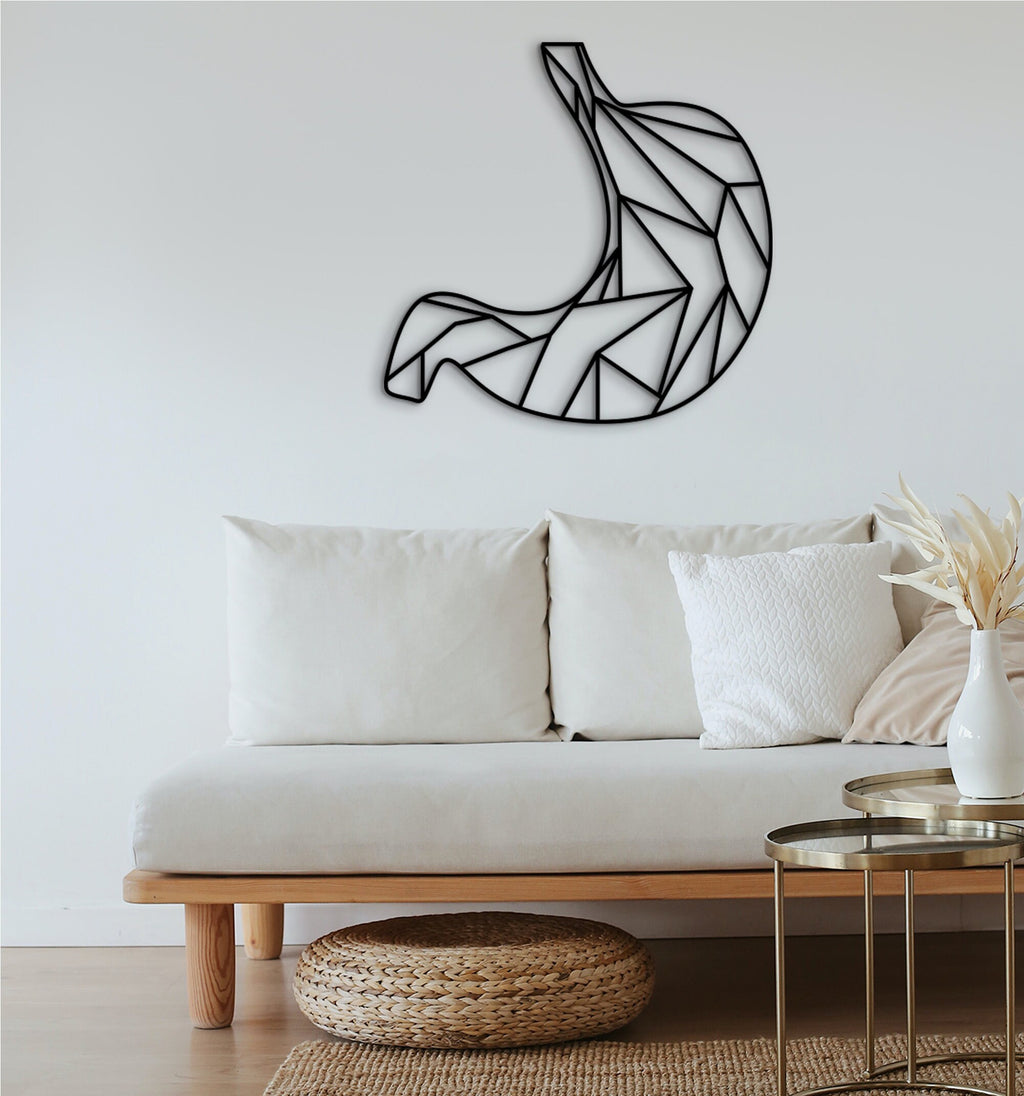 3D Stomach Anatomy Wood Wall Art: Medical Office Decor