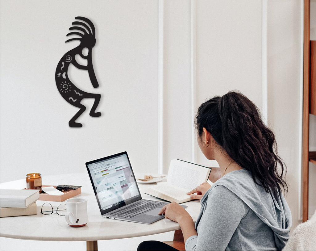 Kokopelli Wood Wall Decor: Pagan Fertility Symbol Art