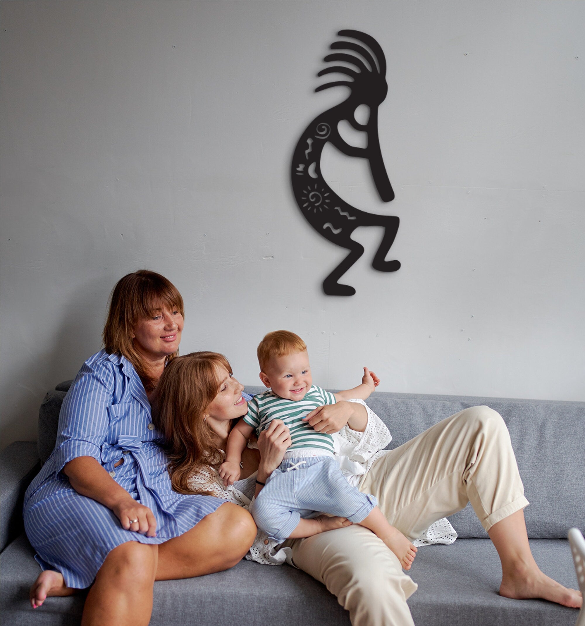 Kokopelli Wood Wall Decor: Pagan Fertility Symbol Art