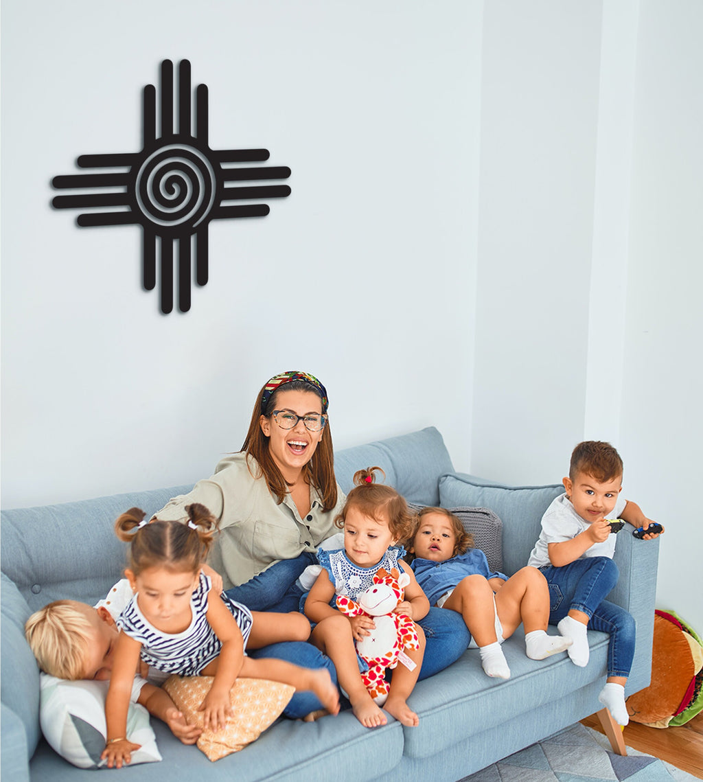 Zia Symbol Wood Wall Art: New Mexico Decor