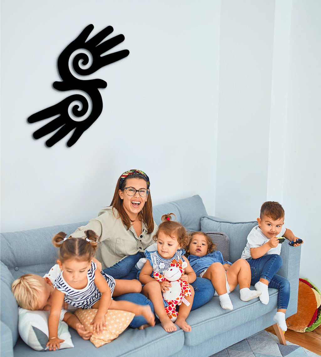 Hopi Hand Wood Wall Art: Native American Decor