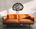 3D Brain Wall Art: Wood Room Decor Sculpture, Digital Brain Artwork