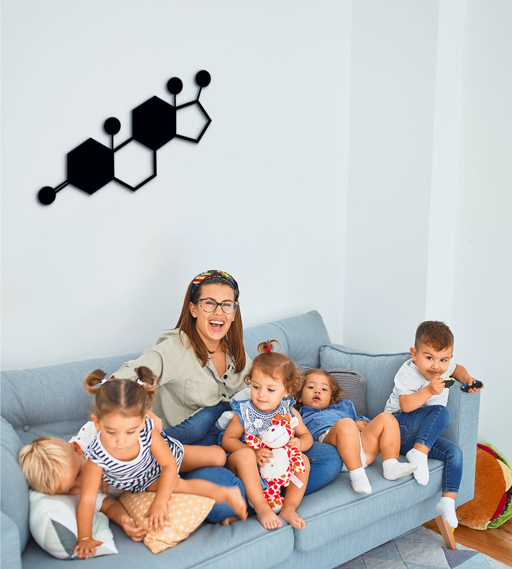 Testosterone Molecule Wood Wall Art: Science Gift