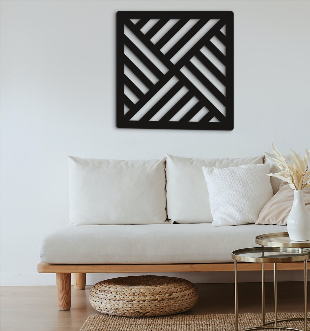 Geometric Wood Wall Art: Laser Cut Modern Home Decor