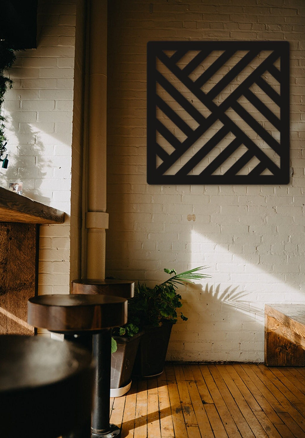 Geometric Wood Wall Art: Laser Cut Modern Home Decor