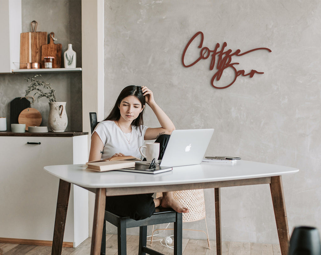 Coffee Bar Wood Sign: Laser Cut Wall Decor