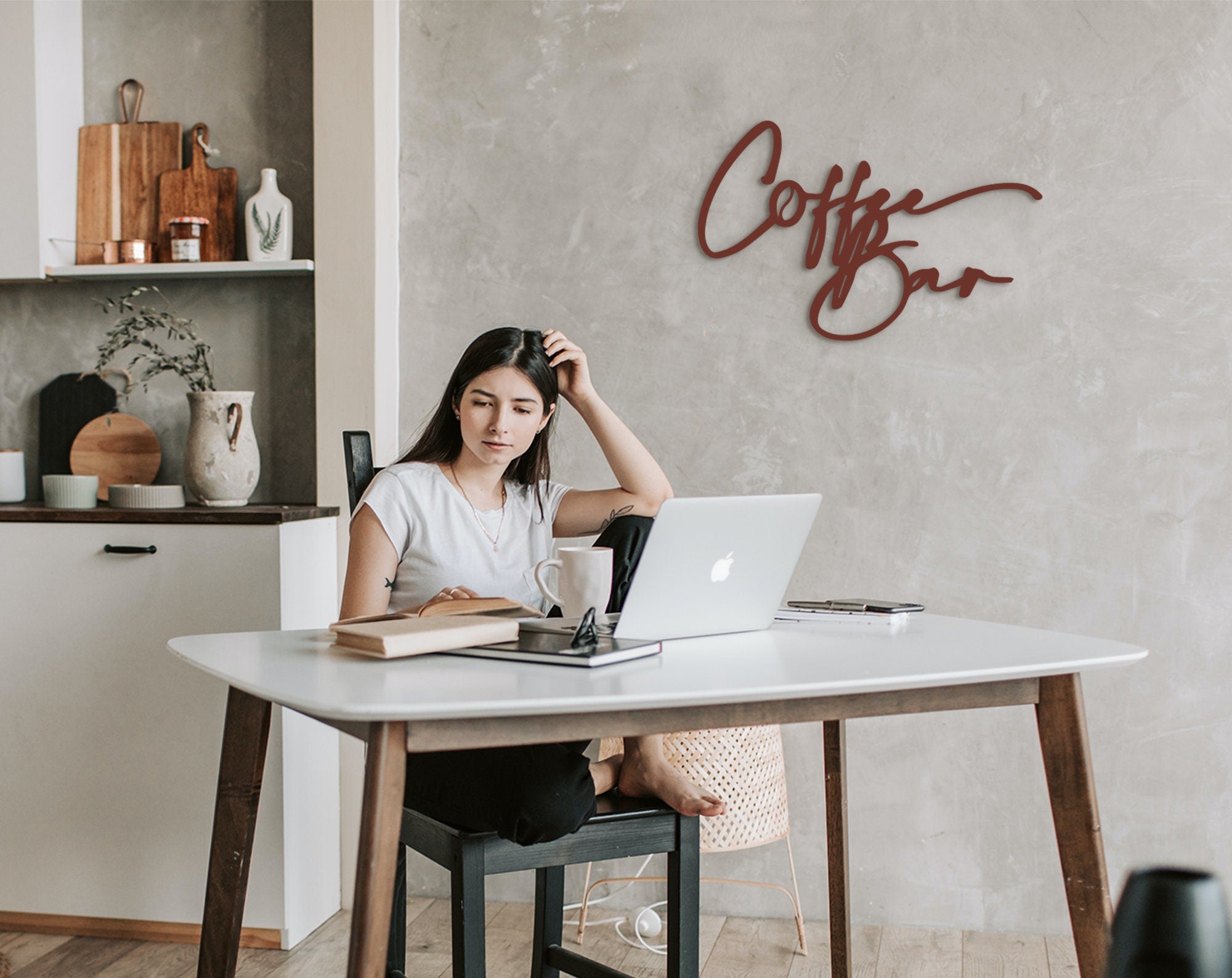 Coffee Bar Wood Sign: Laser Cut Wall Decor