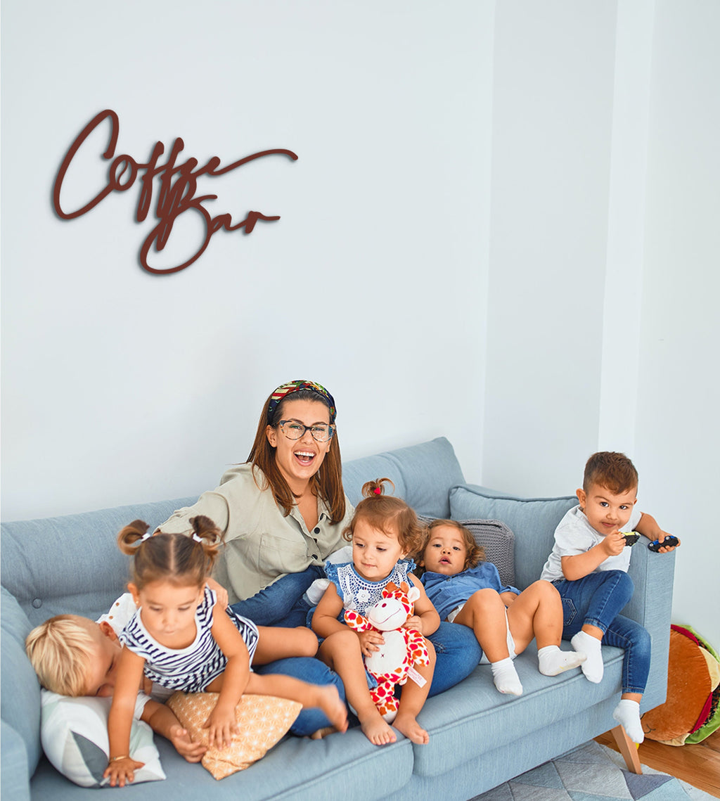 Coffee Bar Wood Sign: Laser Cut Wall Decor