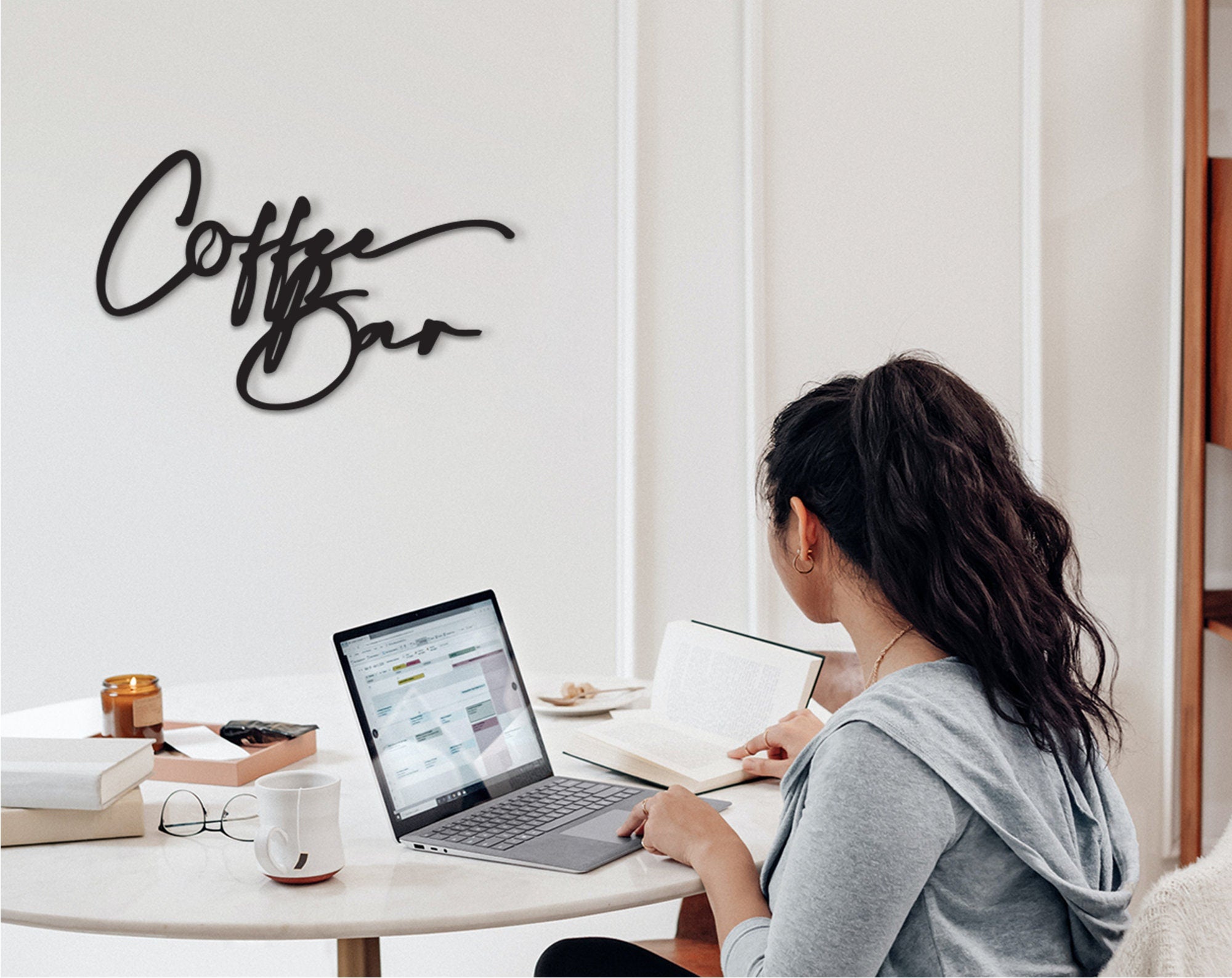 Coffee Bar Wood Sign: Laser Cut Wall Decor