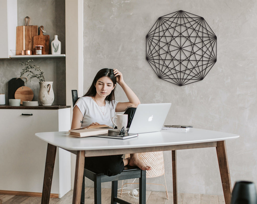 Geometric Wood Wall Art: Laser Cut Home Decor