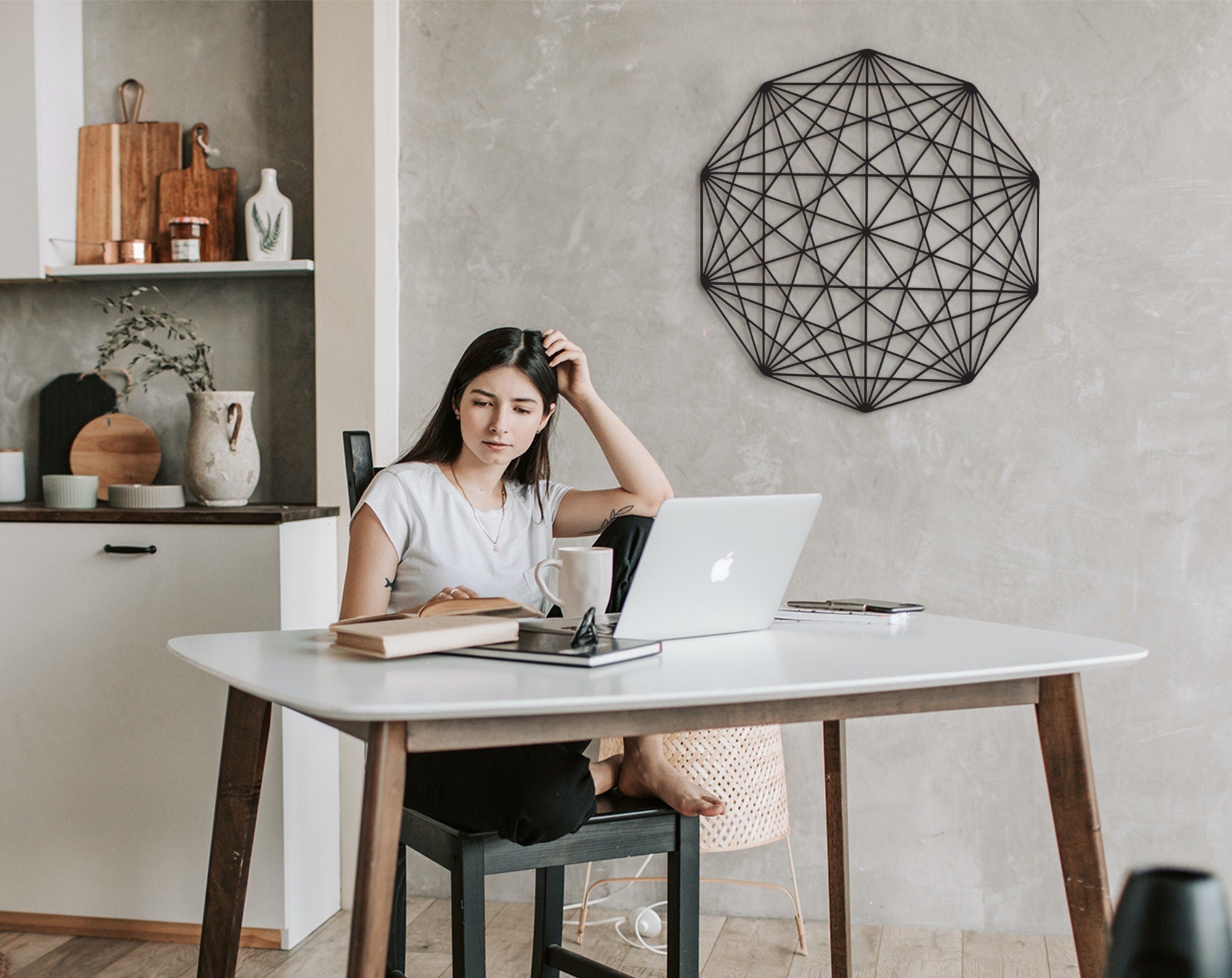 Geometric Wood Wall Art: Laser Cut Home Decor