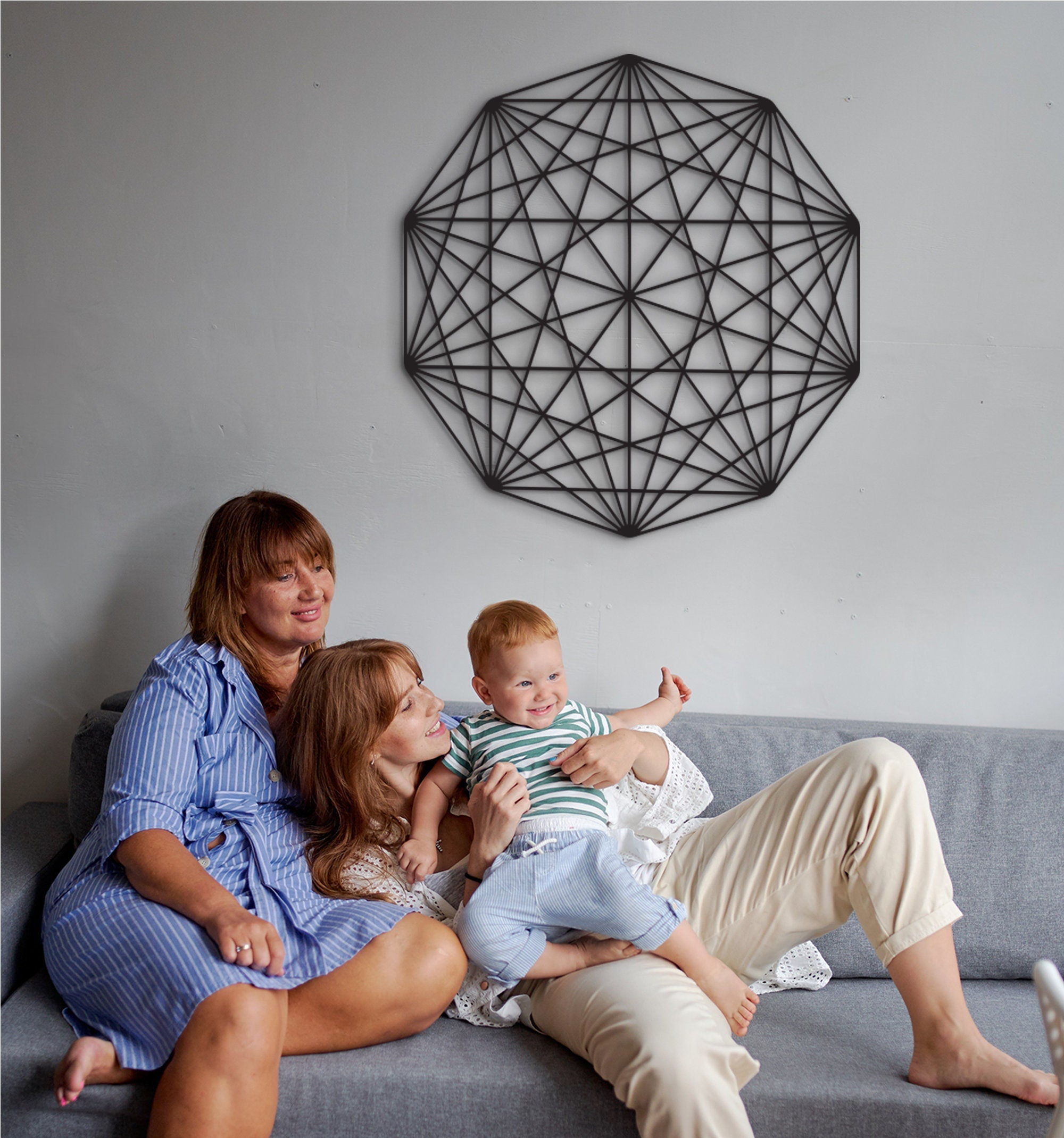 Geometric Wood Wall Art: Laser Cut Home Decor