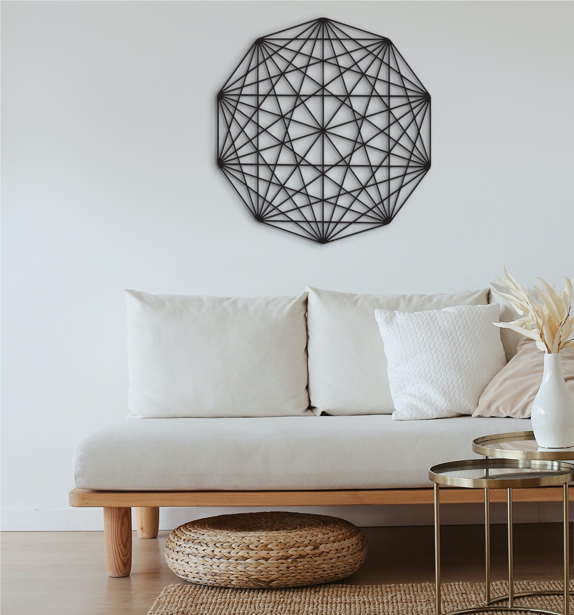 Geometric Wood Wall Art: Laser Cut Home Decor