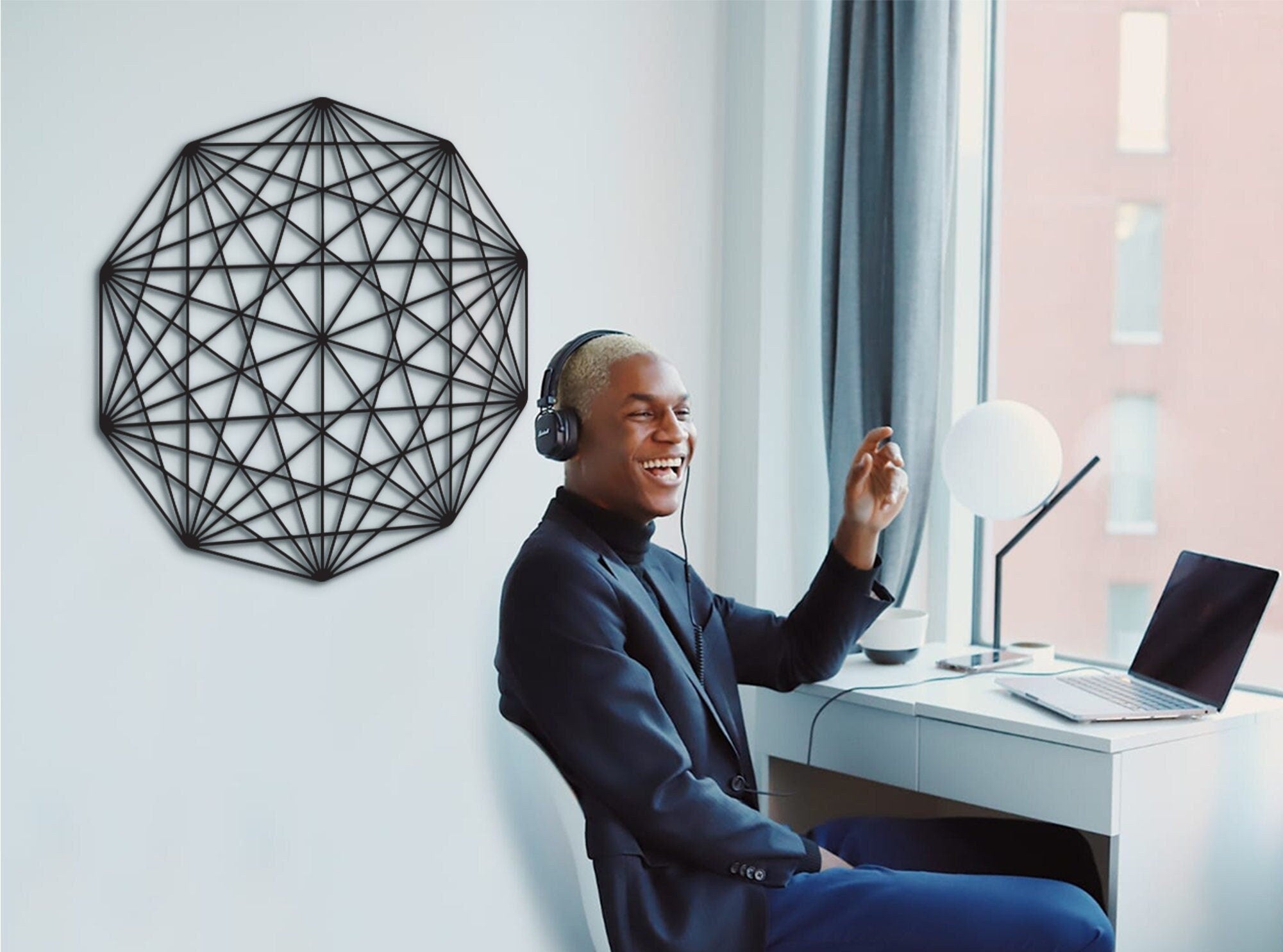 Geometric Wood Wall Art: Laser Cut Home Decor