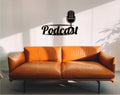 3D Podcast Wall Art: Studio Decor, Microphone Sign