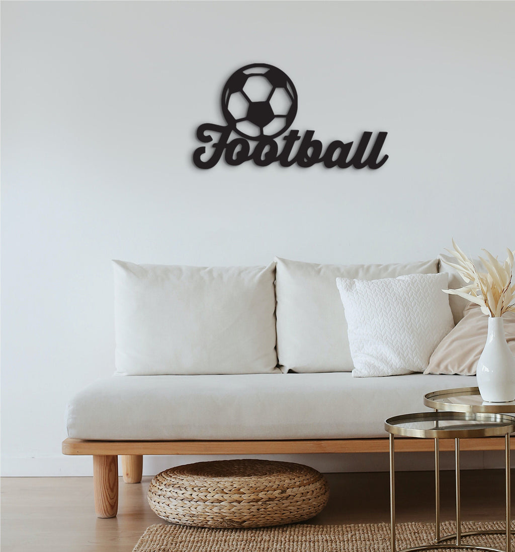 Football Wooden Wall Decor: Boys Room Sports Art