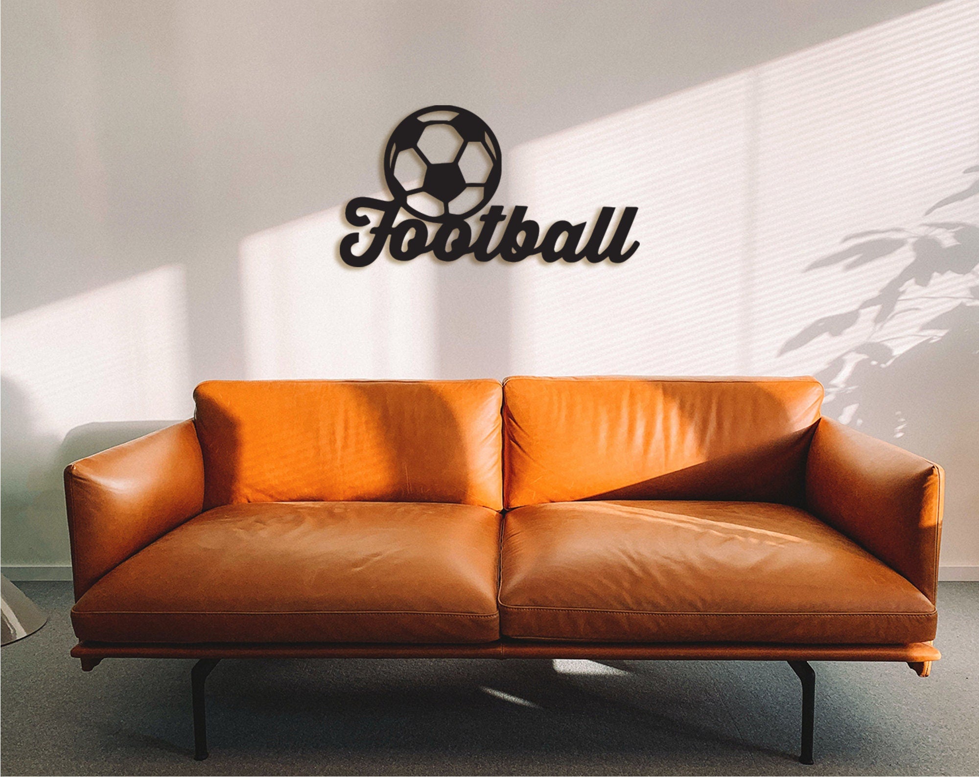 Football Wooden Wall Decor: Boys Room Sports Art