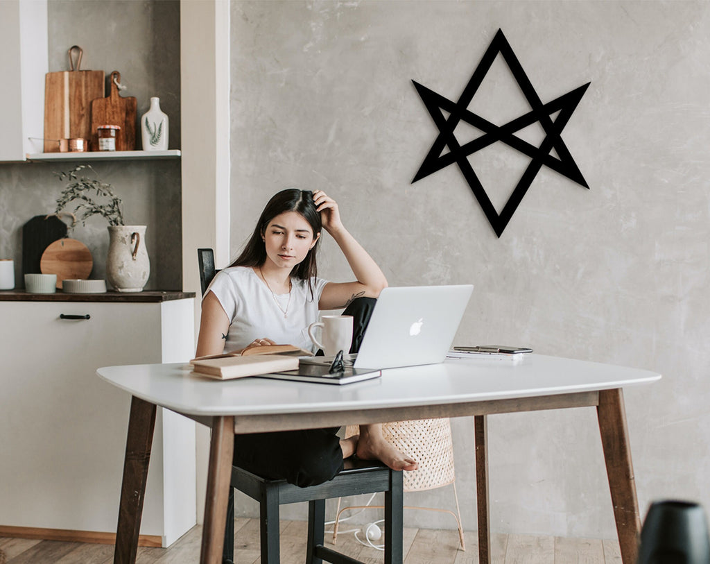 Unicursal Hexagram Wooden Wall Decor: Yu-Gi-Oh Seal of Orichalcos