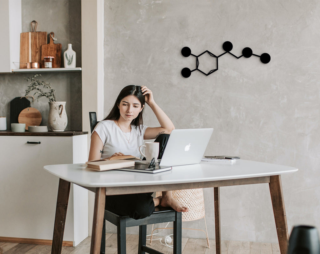 Adrenaline Molecule Wooden Wall Art: Science Chemistry Gift