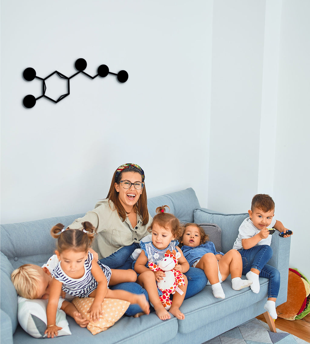 Adrenaline Molecule Wooden Wall Art: Science Chemistry Gift