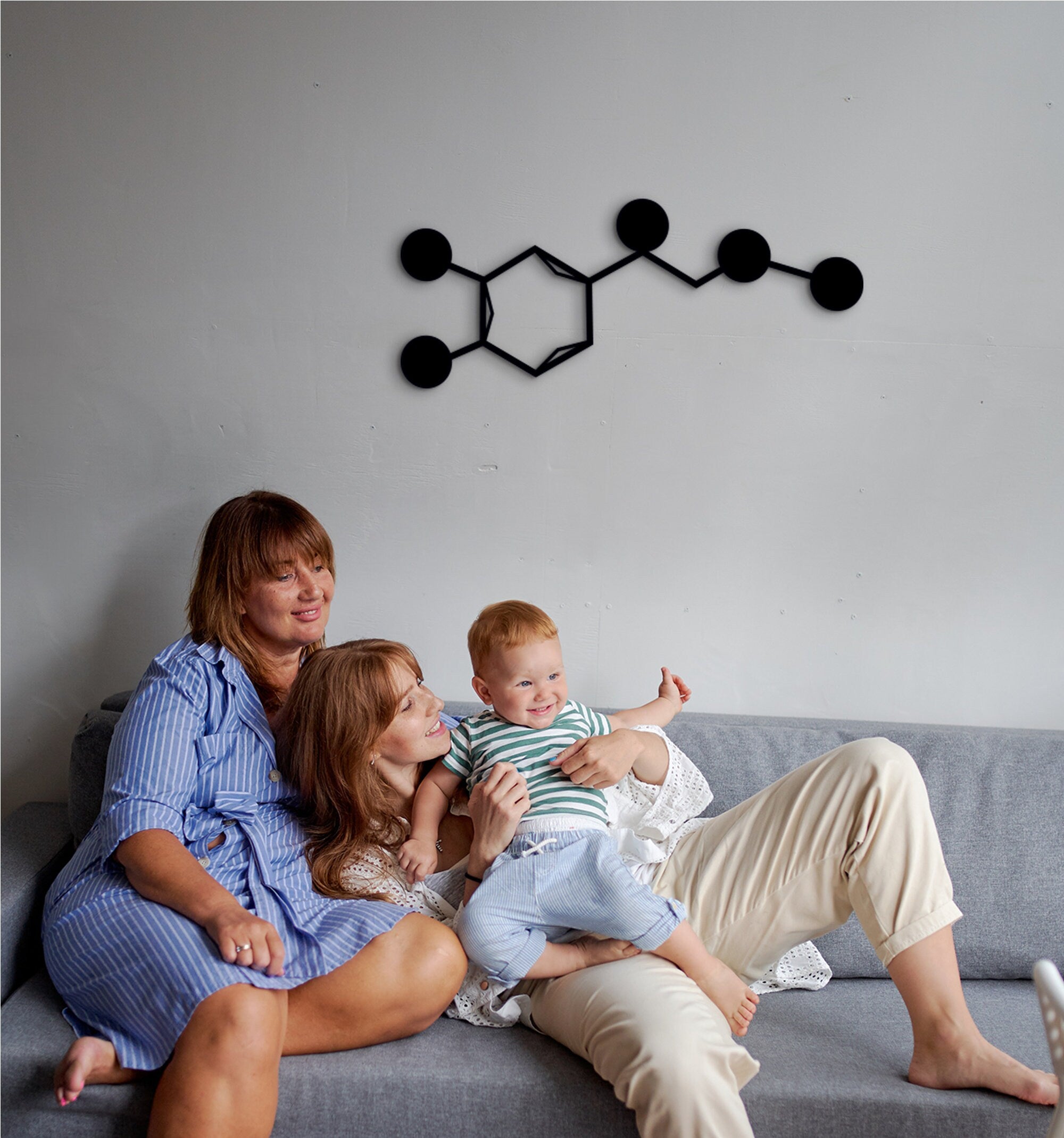 Adrenaline Molecule Wooden Wall Art: Science Chemistry Gift