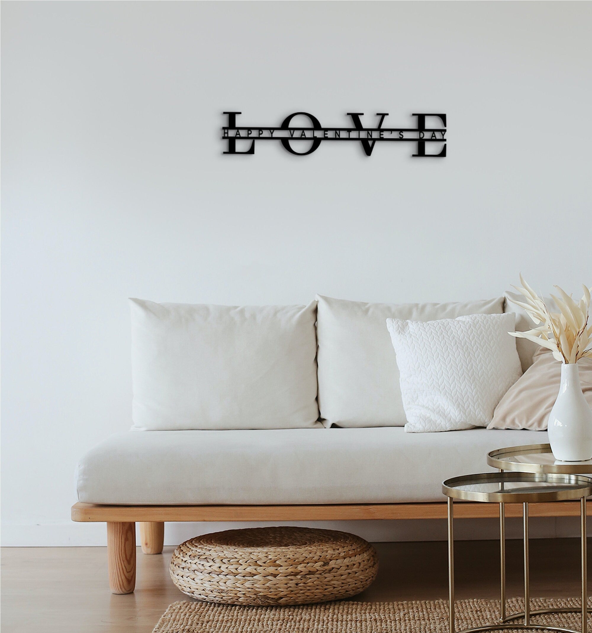 Valentines Day Wood Wall Decor: Elegant Office Art