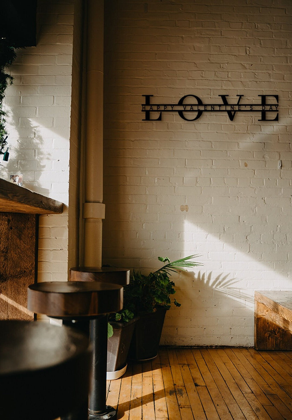 Valentines Day Wood Wall Decor: Elegant Office Art
