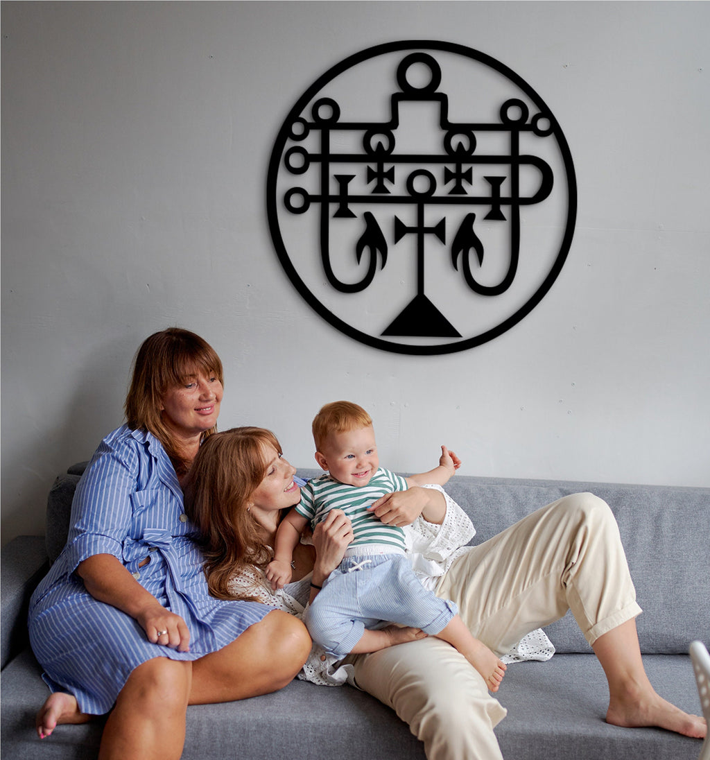Seal of Andras Wood Wall Decor: Egyptian Sigil Art