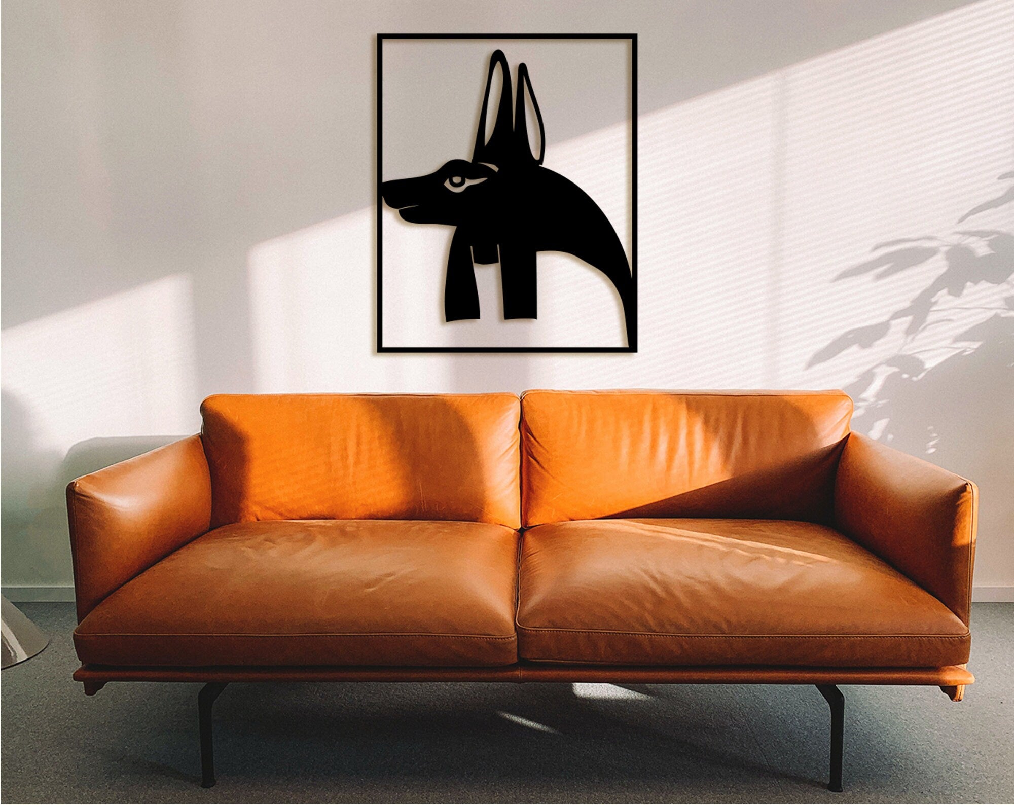 Anubis Egyptian God Wooden Wall Art: Laser Cut Decor