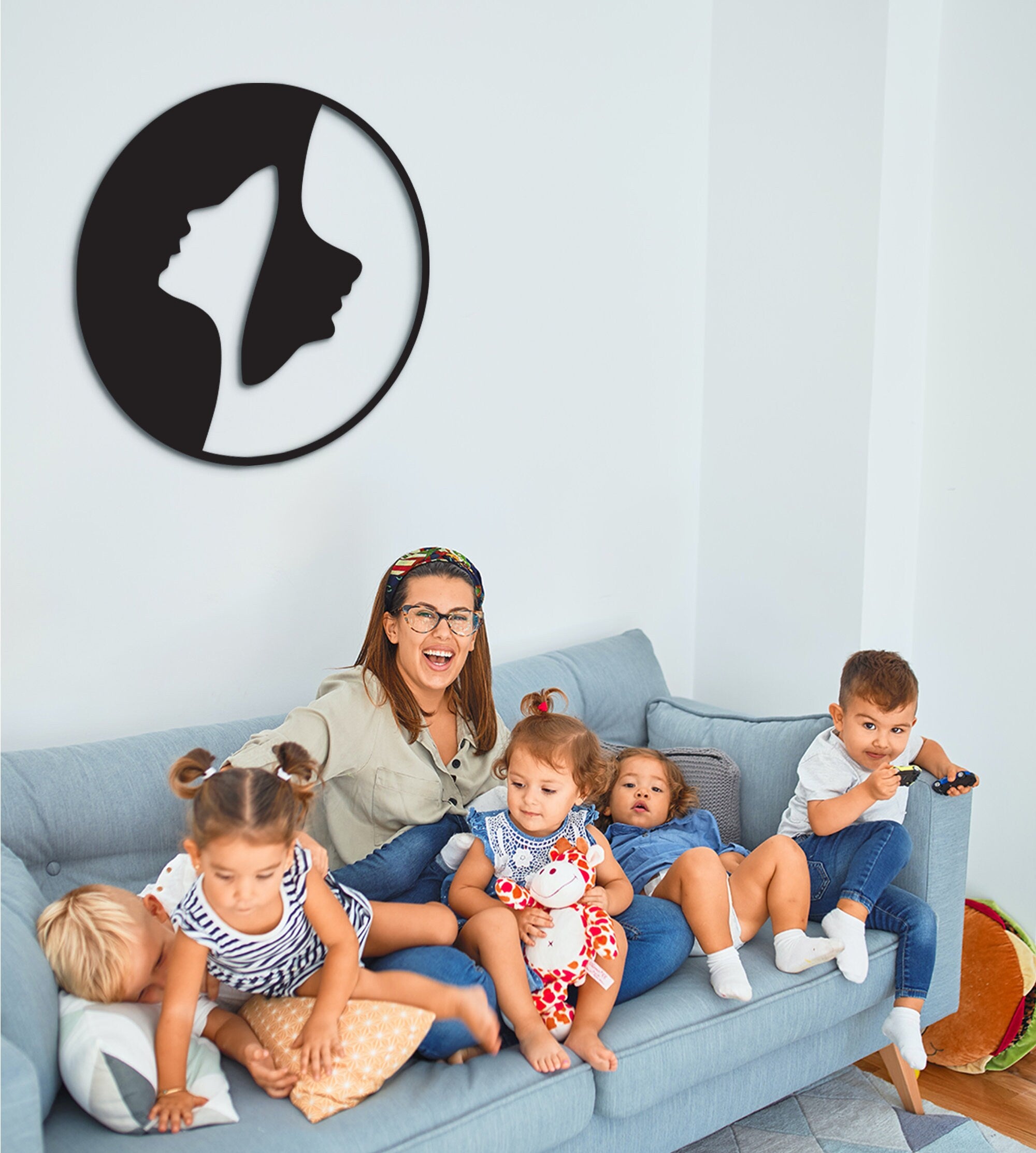 Ying Yang Wood Wall Art: 3D Shadow Decor