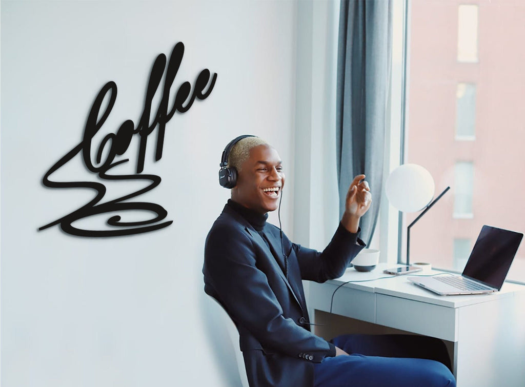 Coffee Sign: Laser Cut Wood Wall Art, Coffee Bar Decor