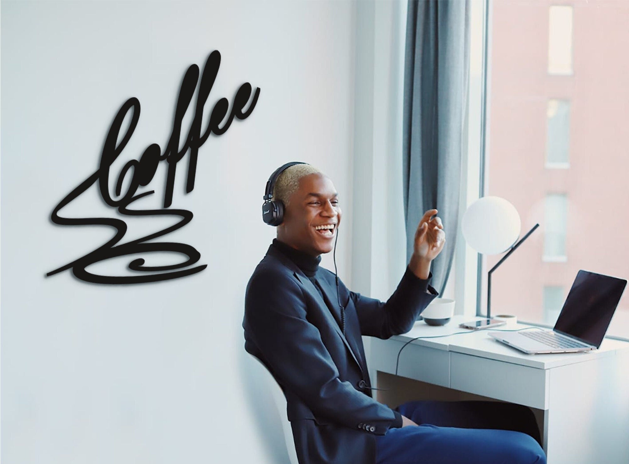 Coffee Sign: Laser Cut Wood Wall Art, Coffee Bar Decor