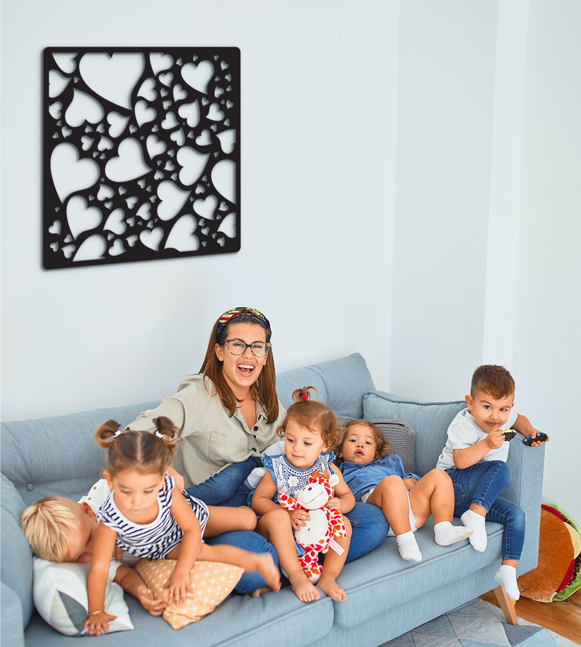 Love Heart Wooden Wall Art: 3D Shadow Decor