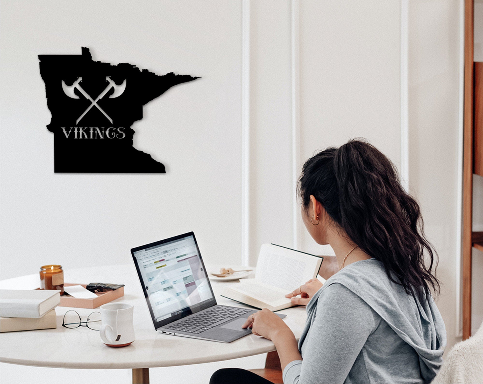 Vikings Map Wood Wall Art: Norse Decor