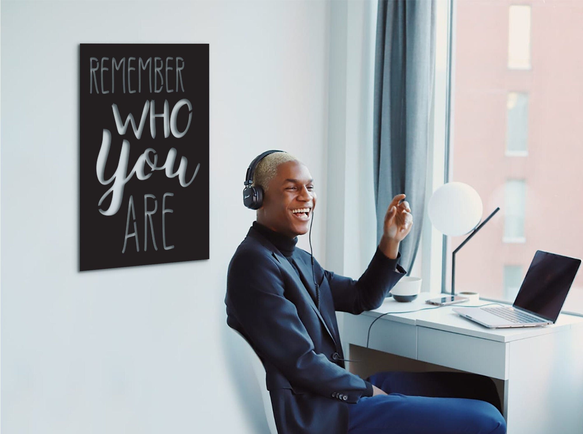 Remember Who You Are Wood Wall Decor: Motivational Office Art