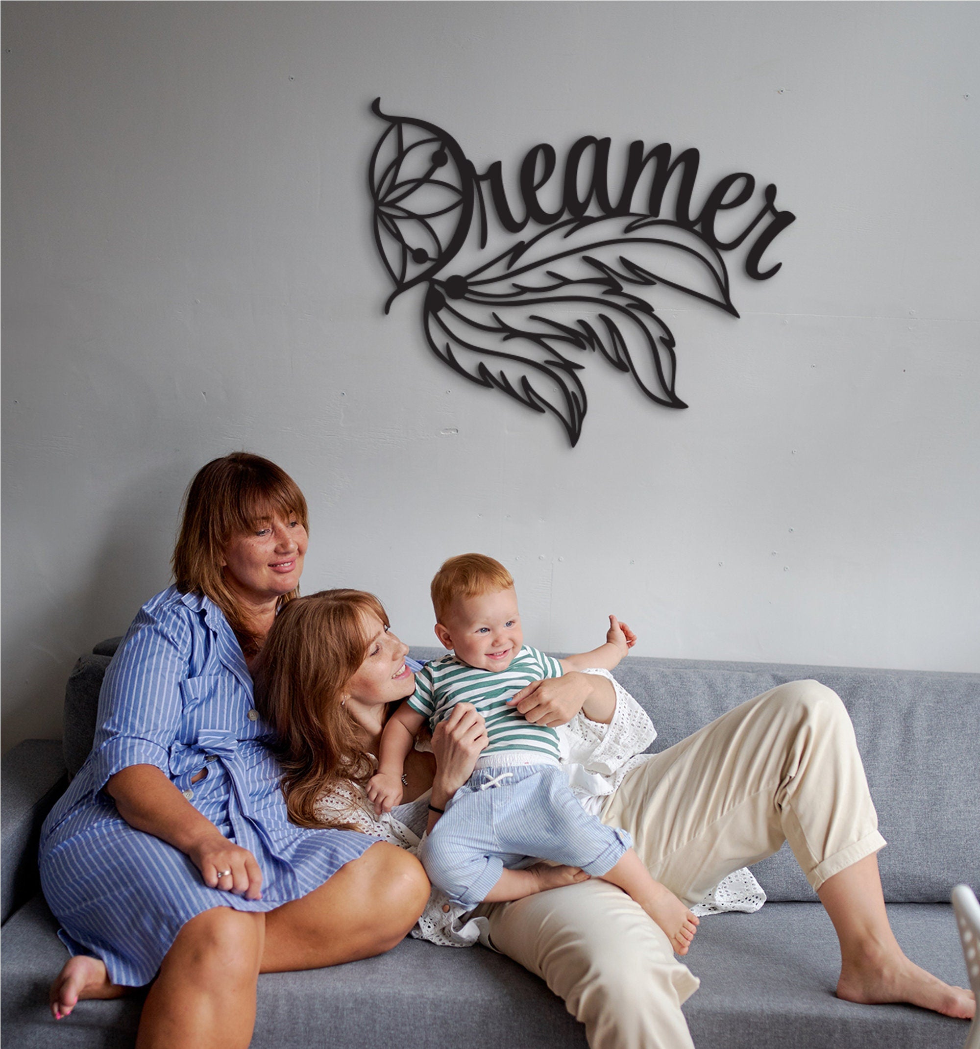 Dreamer Decor: Laser Cut Wood Wall Art, Motivational Sign