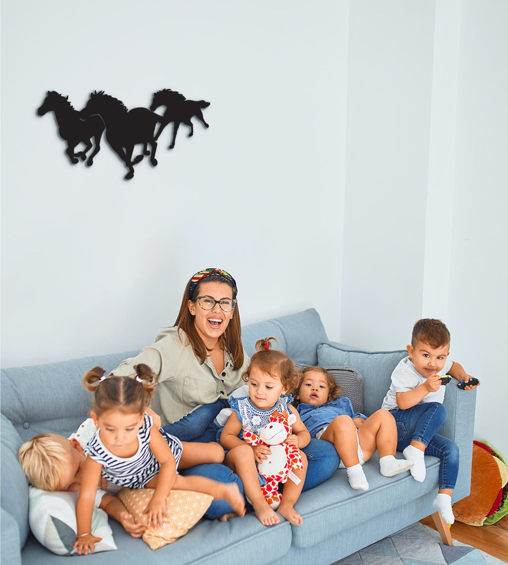 Geometric Horse Wood Wall Art: Cowboy Western Decor