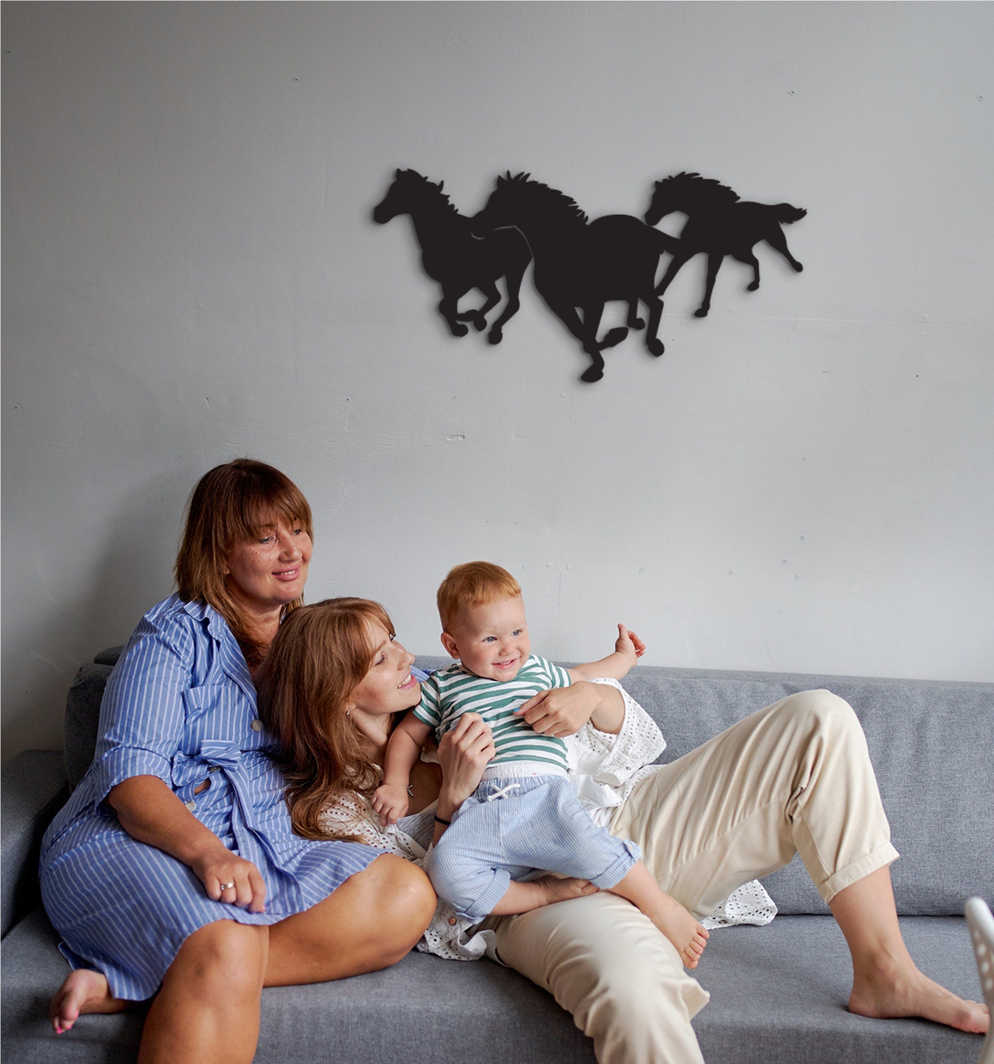 Geometric Horse Wood Wall Art: Cowboy Western Decor
