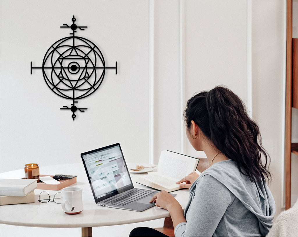 Geometric Wooden Wall Art: D&D Gamer Decor