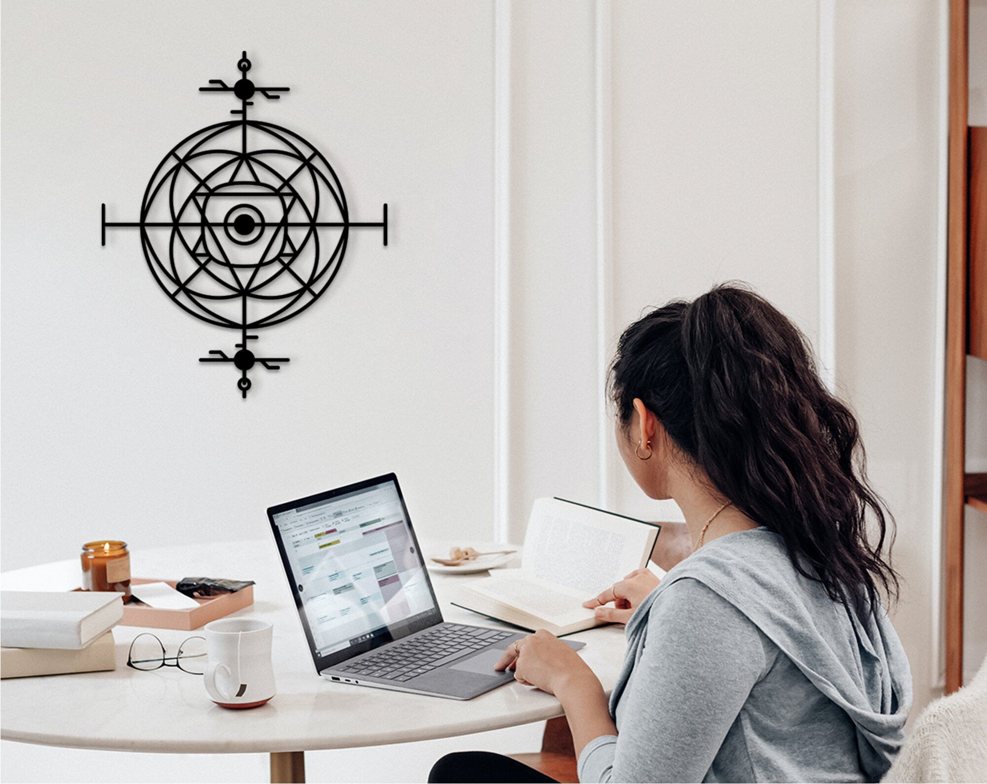 Geometric Wooden Wall Art: D&D Gamer Decor
