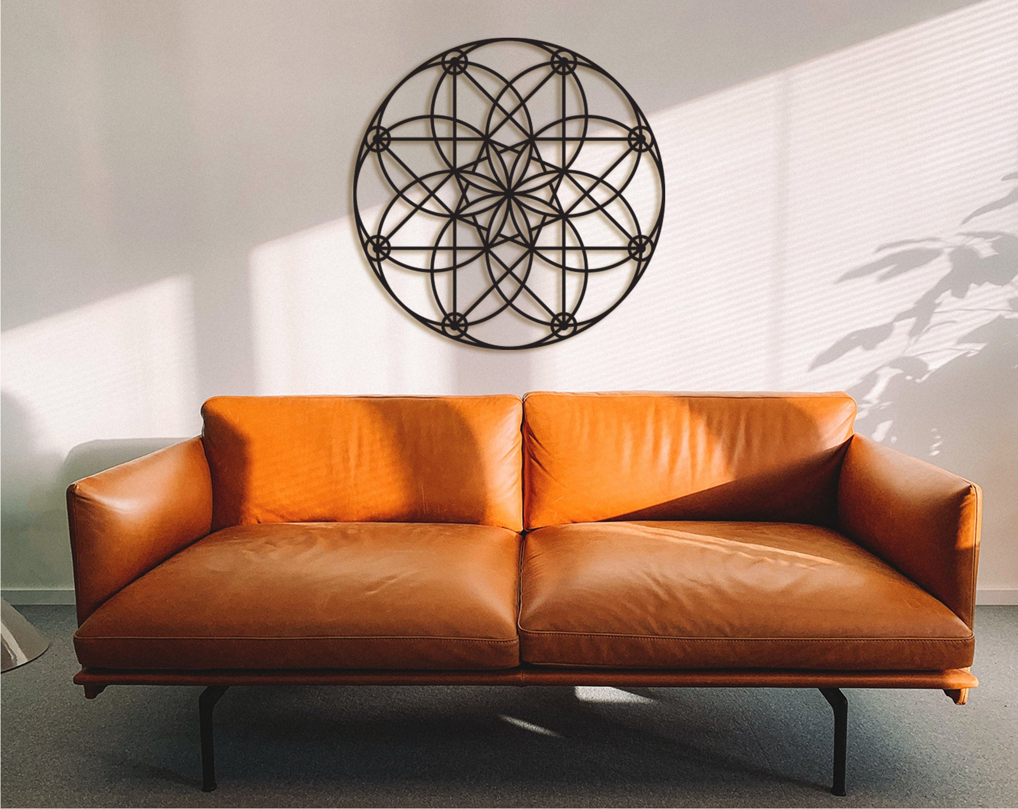 Seed of Life Wall Art: Sacred Geometry Wood Decor