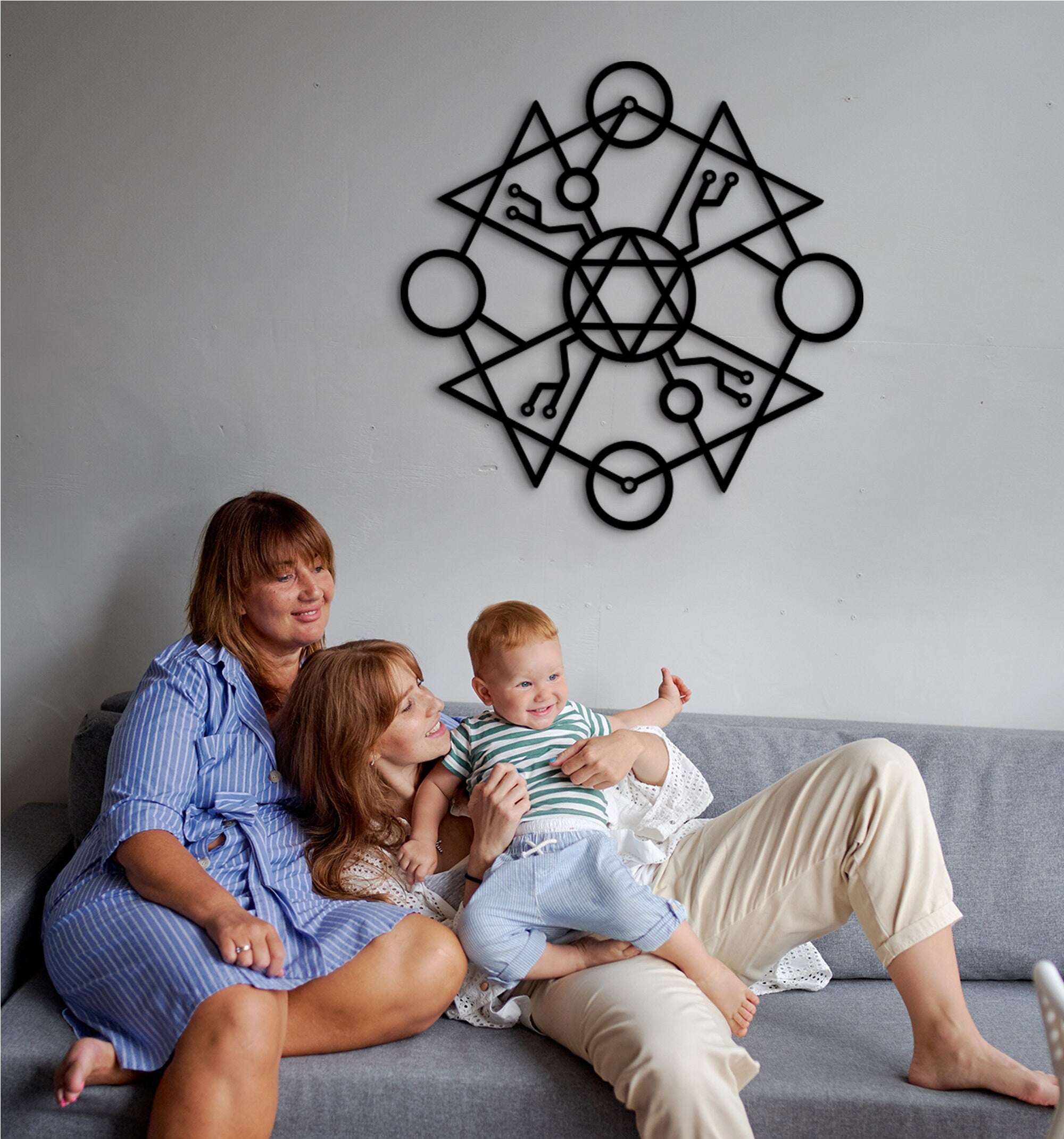 Hexagram Star of David Wooden Wall Decor: Jewish Home Art