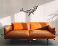 Geometric Whale Wall Art: Wooden Marine Decor