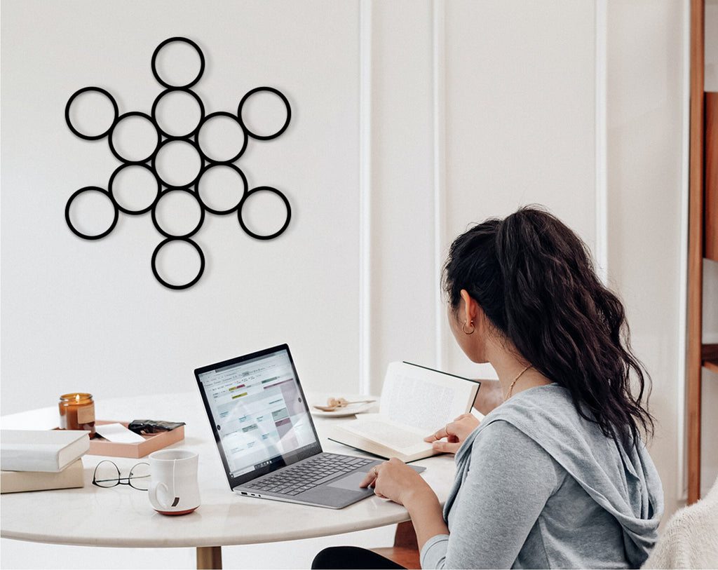 Sacred Geometry Wood Wall Art: Fruit of Life Decor