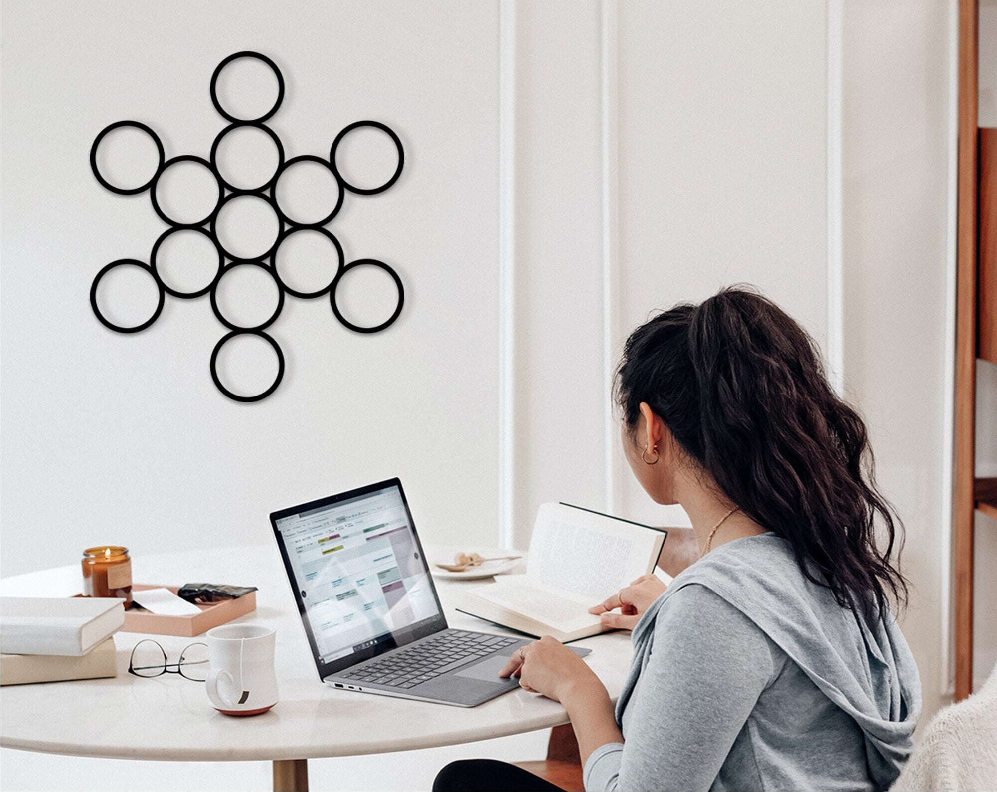 Sacred Geometry Wood Wall Art: Fruit of Life Decor