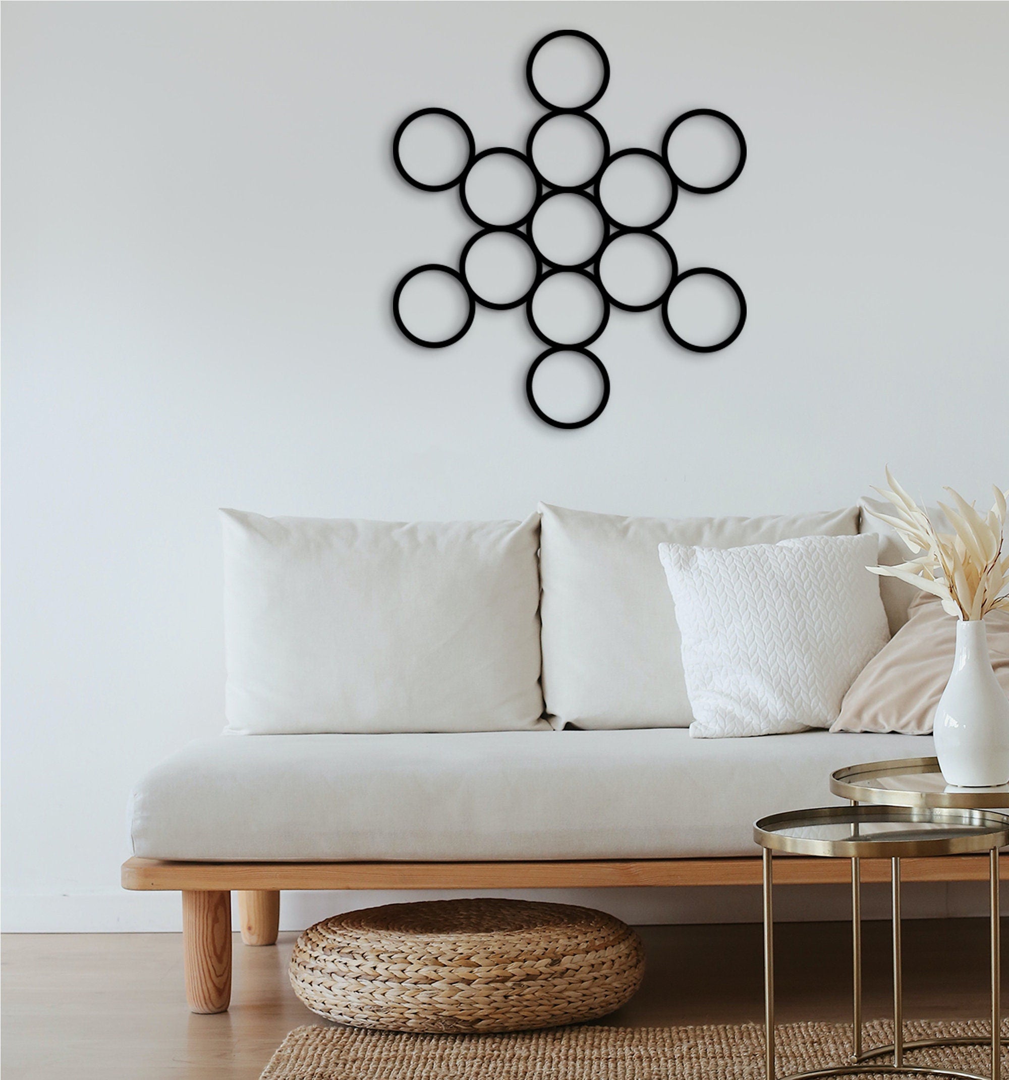 Sacred Geometry Wood Wall Art: Fruit of Life Decor