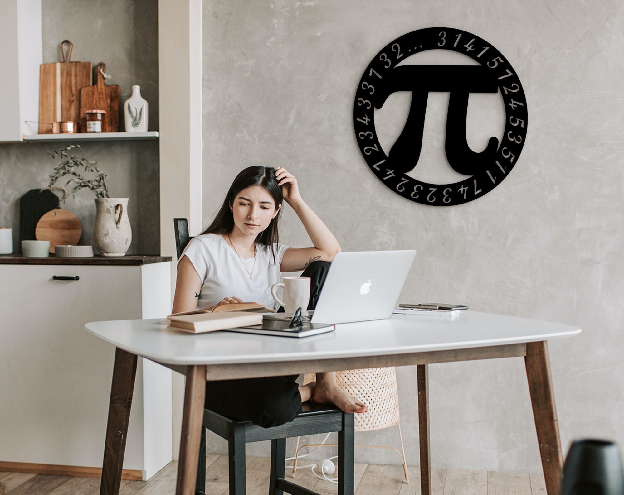 Pi Day Wood Wall Decor: Math Symbol Art