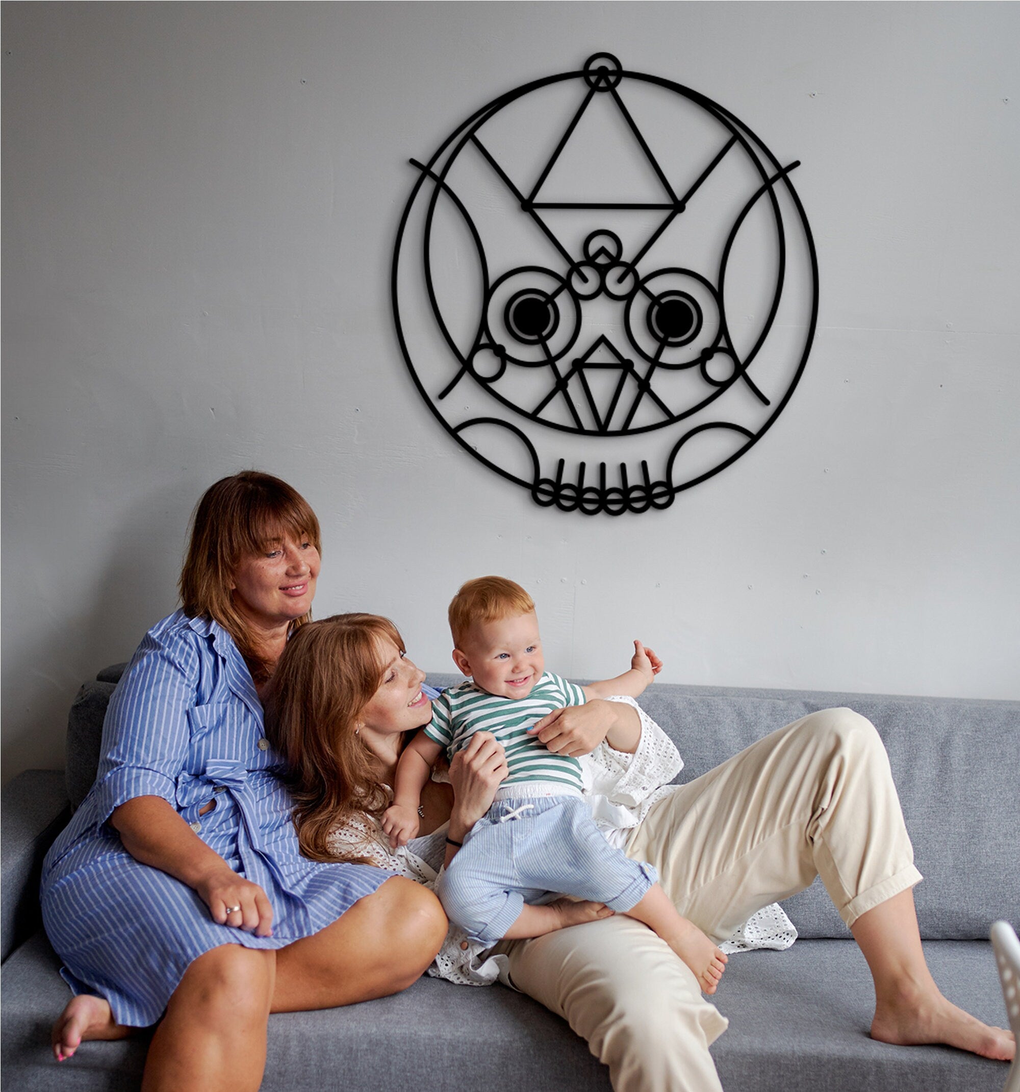 Geometric Skull Wood Wall Art: Voodoo Decor