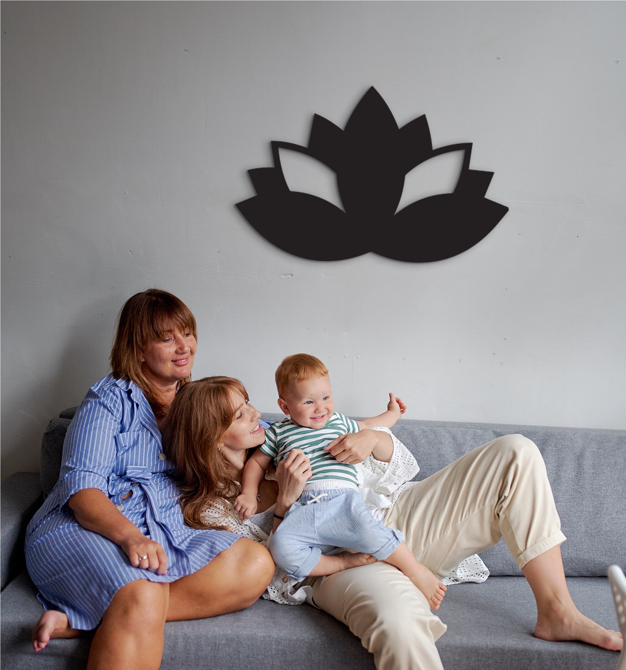 Wooden Lotus Flower Wall Decor: Mandala Art Sign