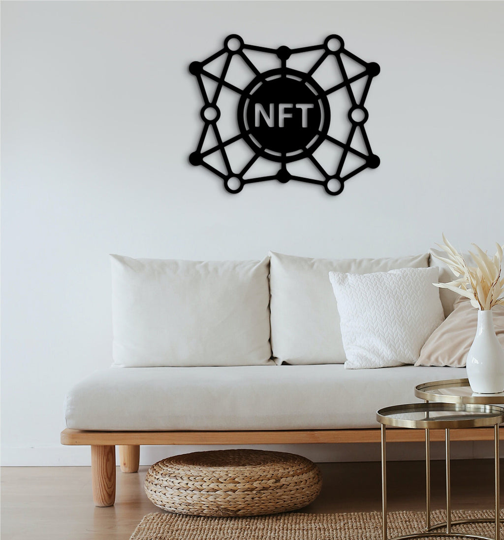 3D NFT Wood Wall Art: Modern Tech Decor